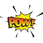 Sticker van pow effect
