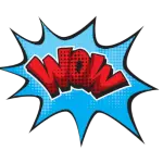 Sticker van wow effect